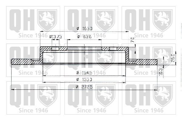 QUINTON HAZELL Тормозной диск BDC3729